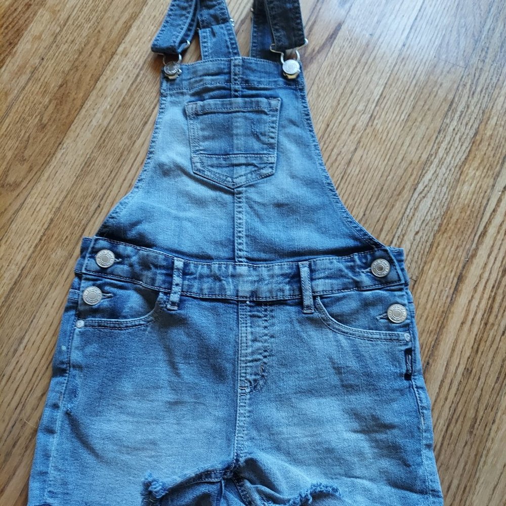 Silver Jeans Co. Girls jeans overall shorts sz 12